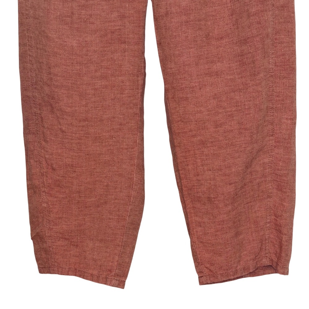Eileen Fisher Puckered Organic Linen Stripe Lantern Pants Size SP Lagenlook - Picture 14 of 15